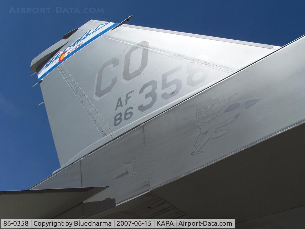 86-0358, 1986 General Dynamics F-16C Fighting Falcon C/N 5C-464, Tail Detail