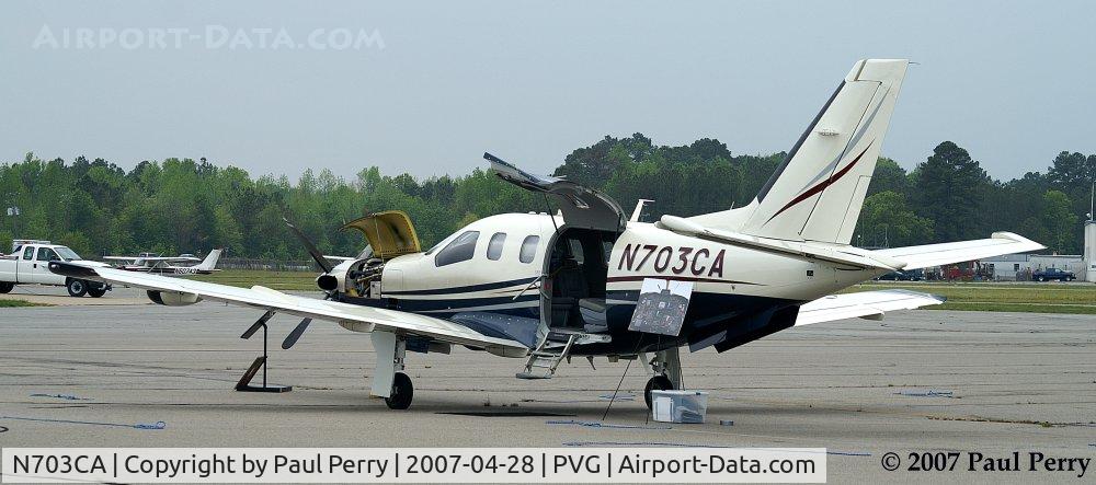N703CA, 2003 Socata TBM-700 C/N 273, She's wide open for the viewing public