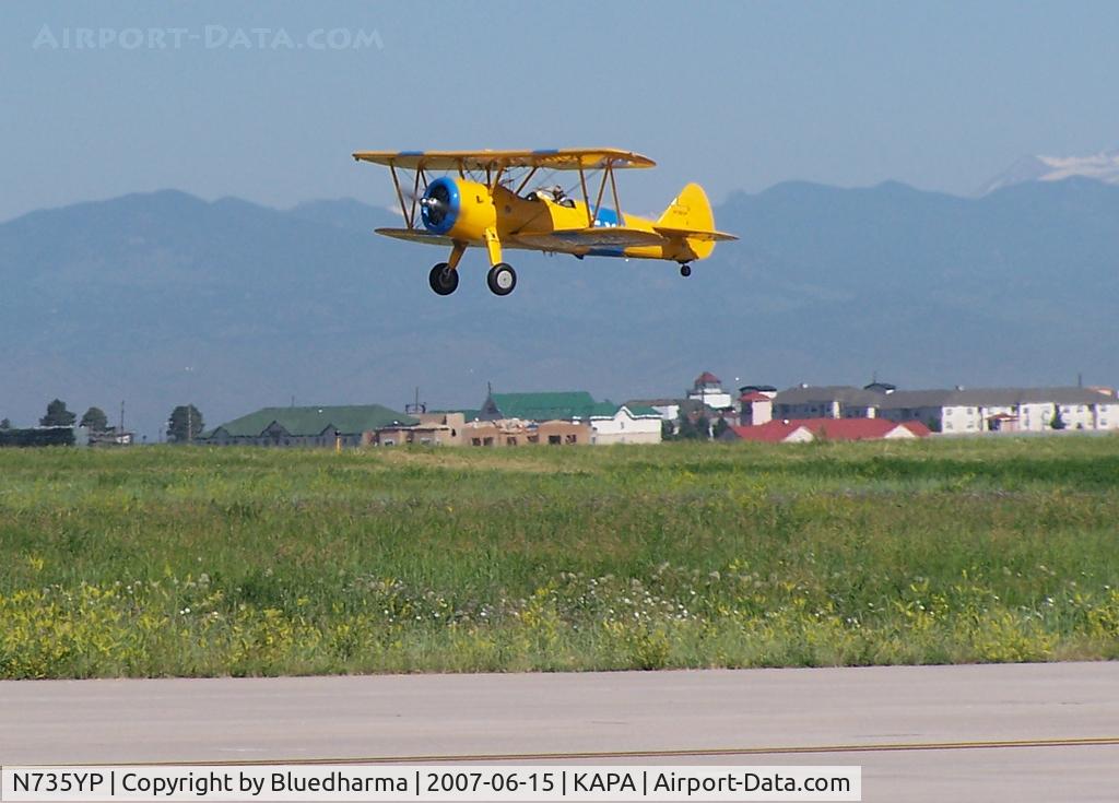 N735YP, 1942 Boeing B75N1 C/N 75-2611, Landing