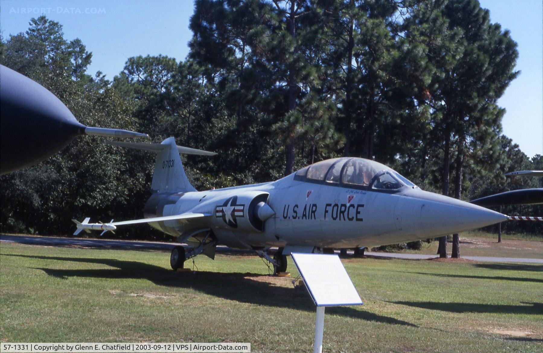 57-1331, Lockheed F-104D Starfighter C/N 483-5043, F-104D at the U.S.A.F. Armament Museum
