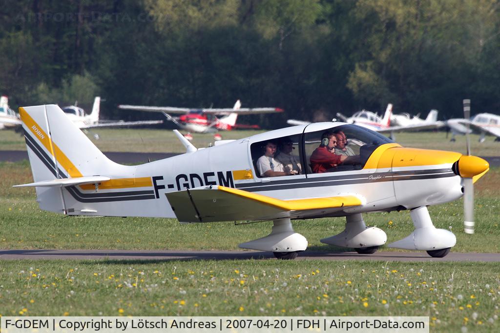 F-GDEM, 1982 Robin DR-400-140B Major C/N 1563, AERO-07 Visitor