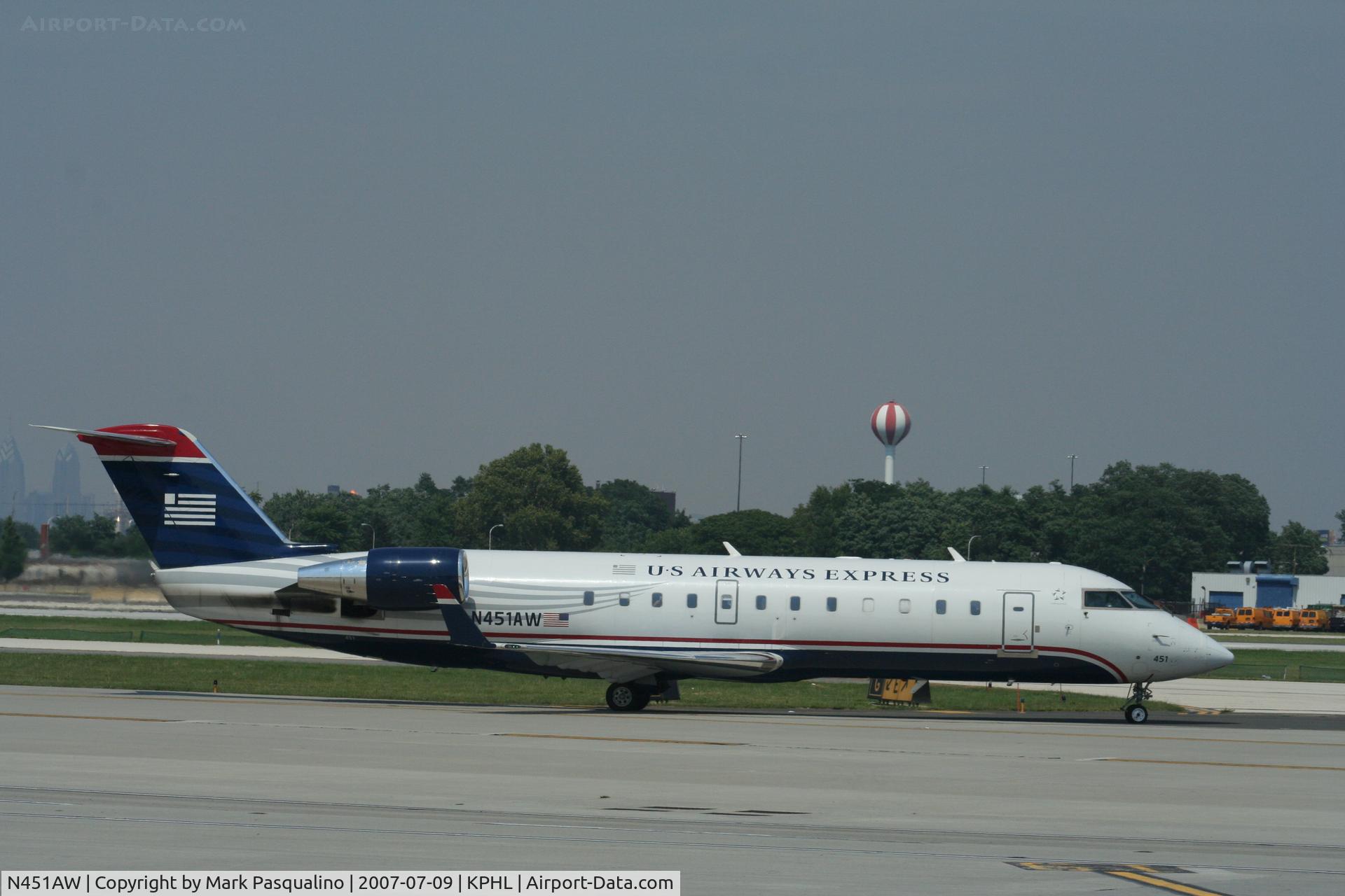N451AW, 2003 Bombardier CRJ-200LR (CL-600-2B19) C/N 7832, CL-600-2B19