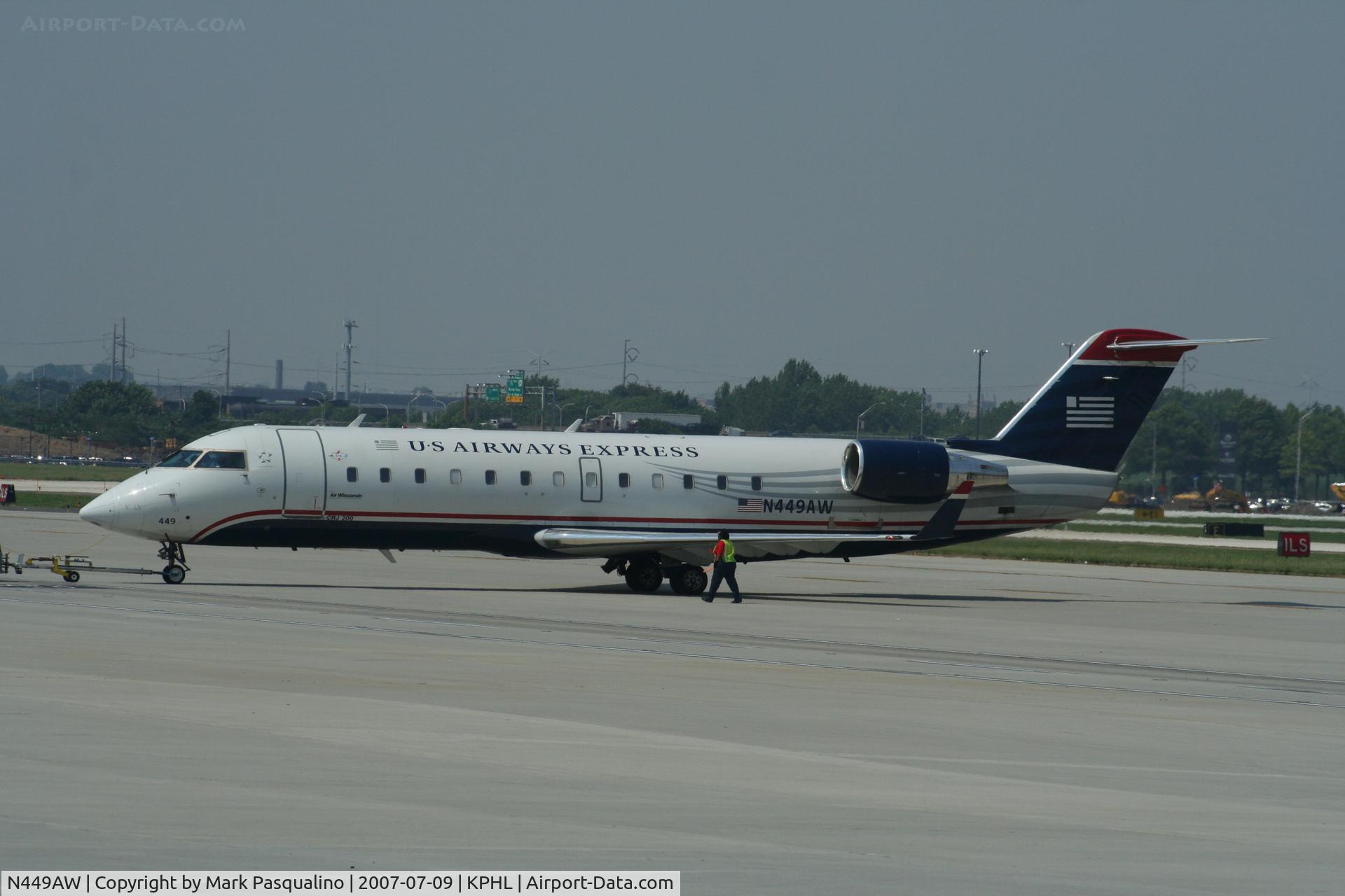 N449AW, 2003 Bombardier CRJ-200LR (CL-600-2B19) C/N 7818, CL-600-2B19