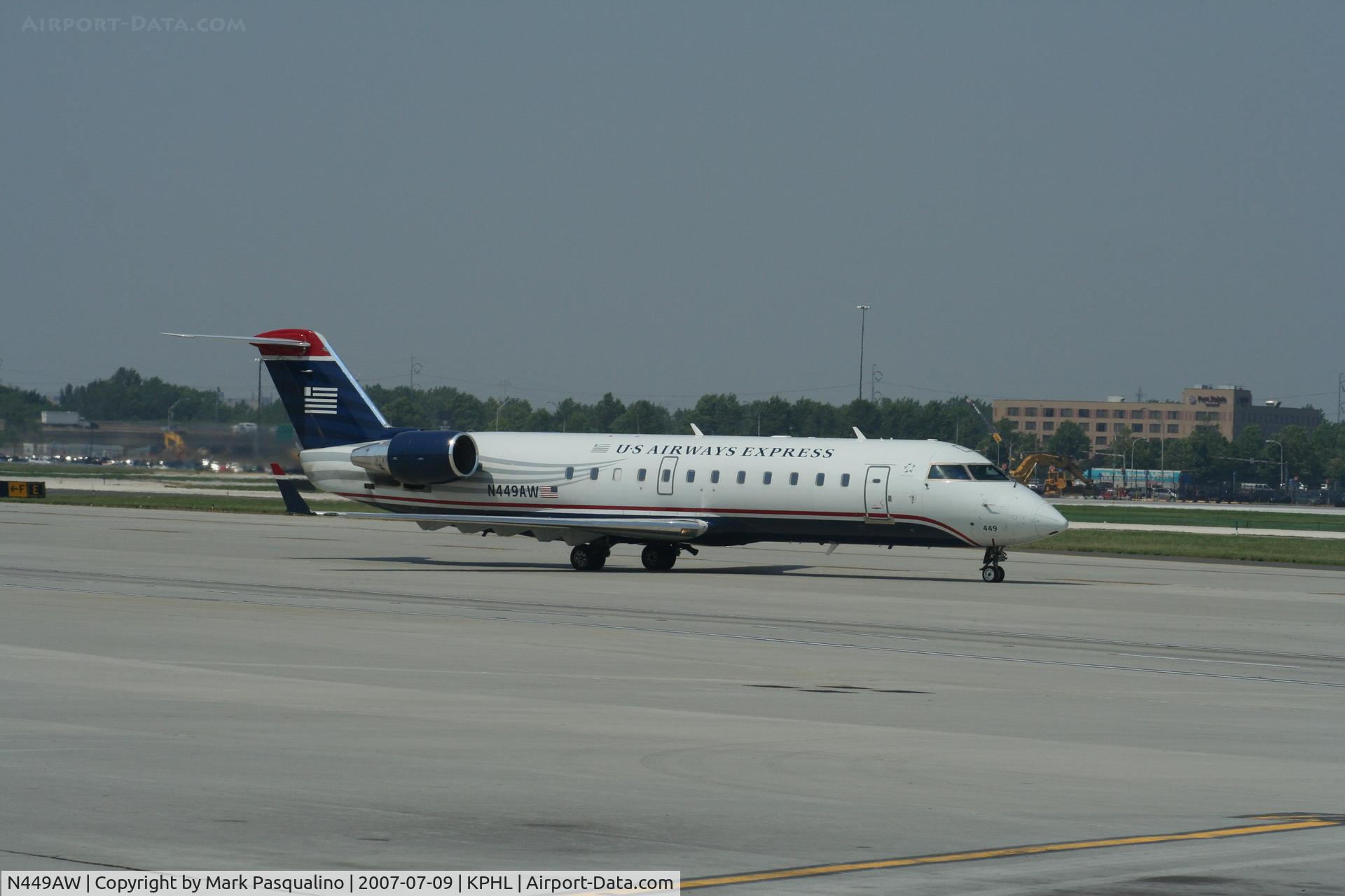 N449AW, 2003 Bombardier CRJ-200LR (CL-600-2B19) C/N 7818, CL-600-2B19
