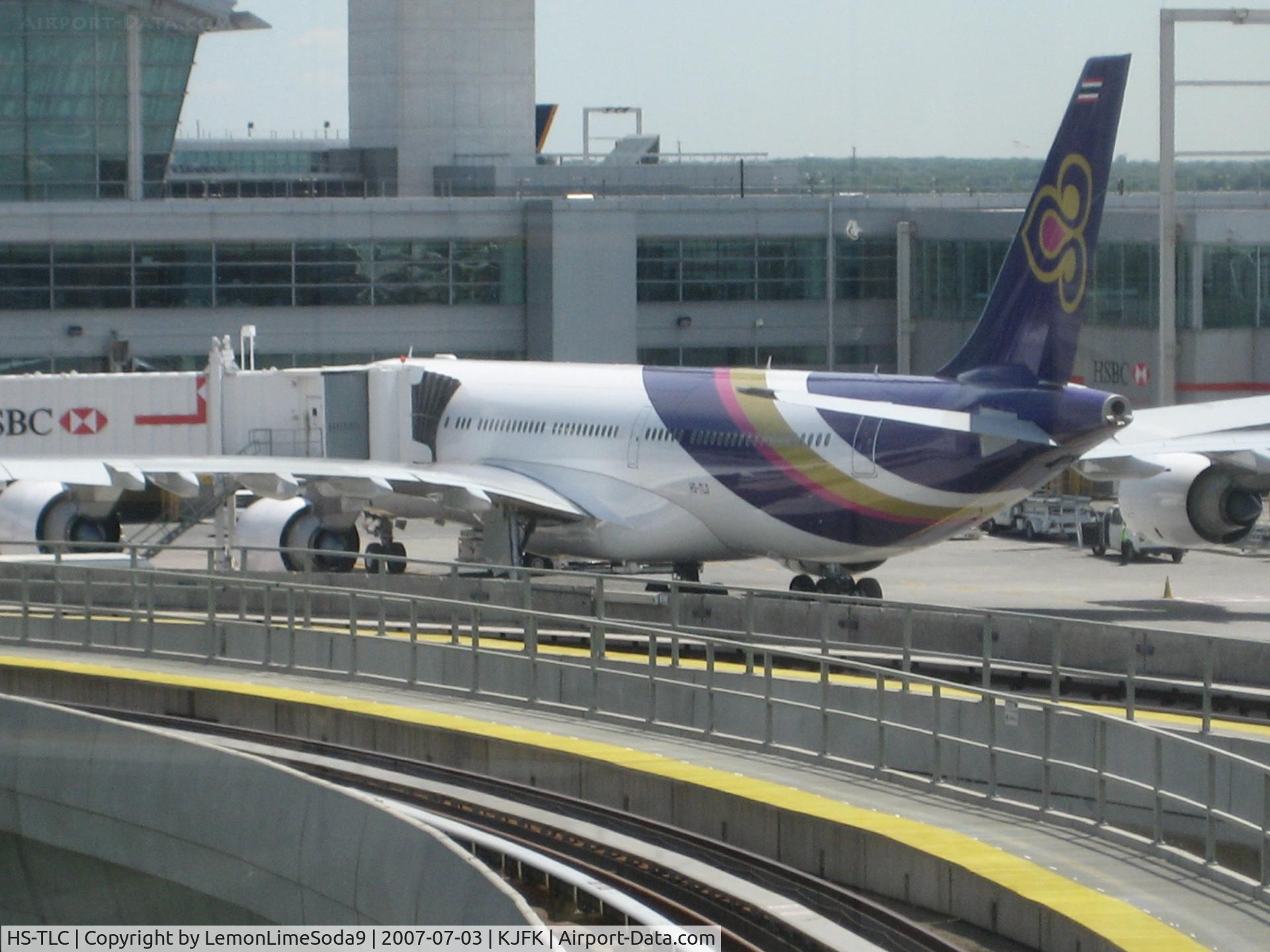 HS-TLC, 2005 Airbus A340-541 C/N 698, This was taken from the AirTrain at JFK