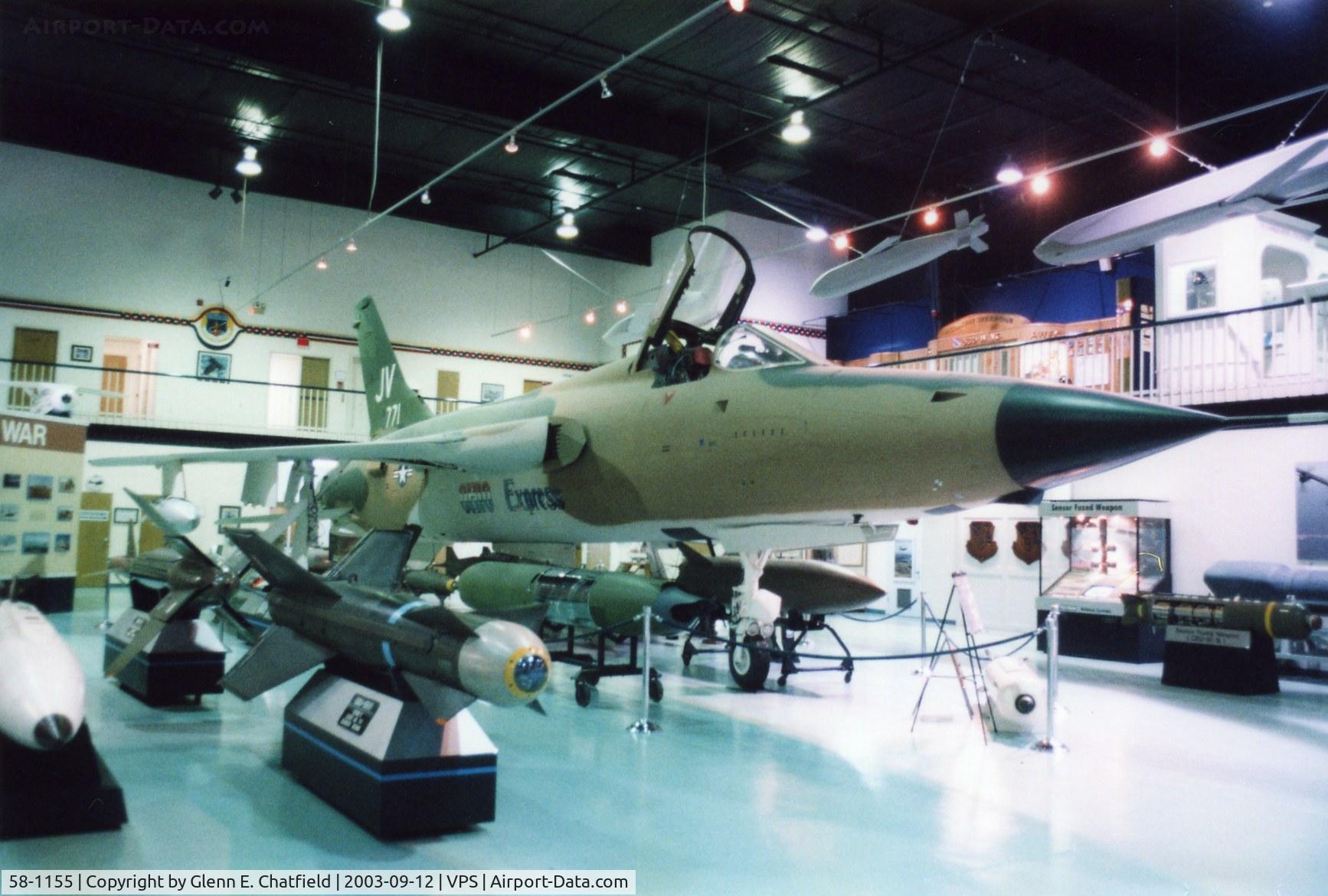 58-1155, 1960 Republic F-105D Thunderchief C/N D10, F-105D at the USAF Armament Museum