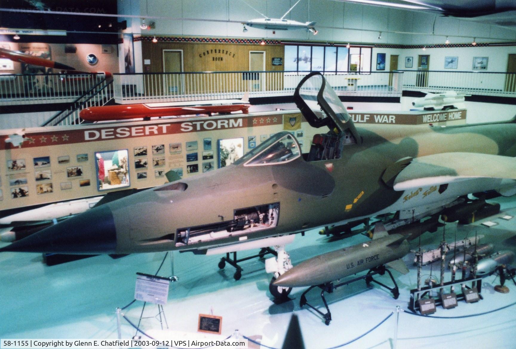 58-1155, 1960 Republic F-105D Thunderchief C/N D10, F-105D at the USAF Armament Museum