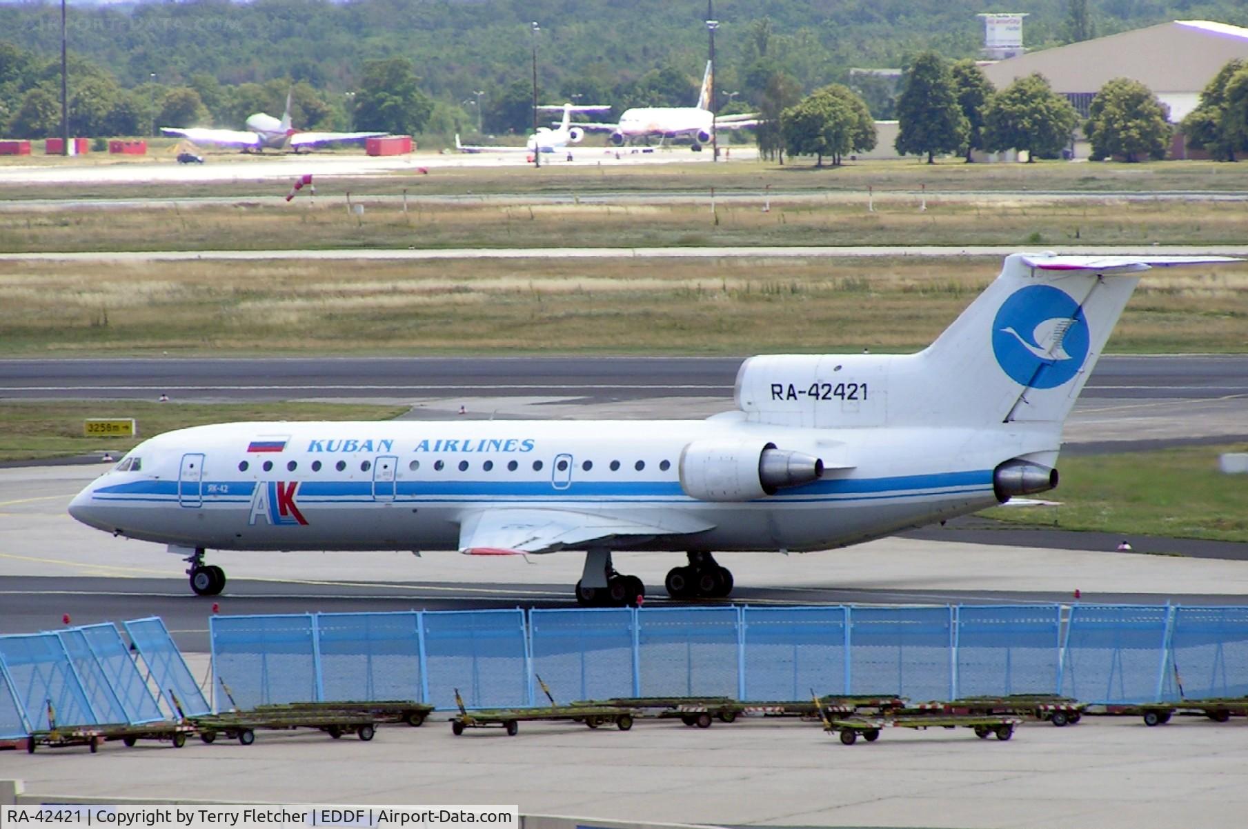 RA-42421, Yakovlev Yak-42D C/N 4520422303017, Yak 42D
