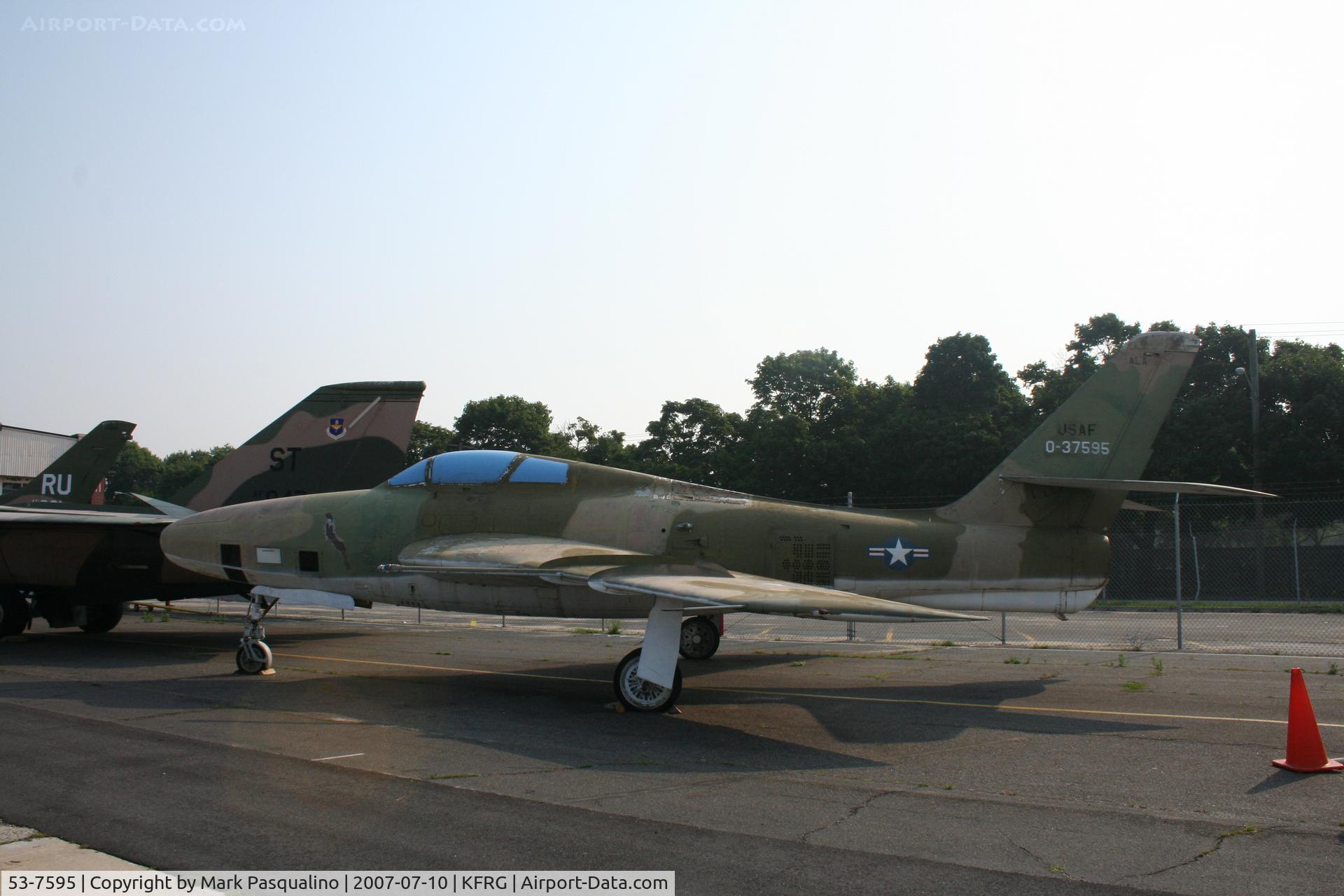 53-7595, 1953 Republic RF-84F Thunderflash C/N Not found 53-7595, RF-84F