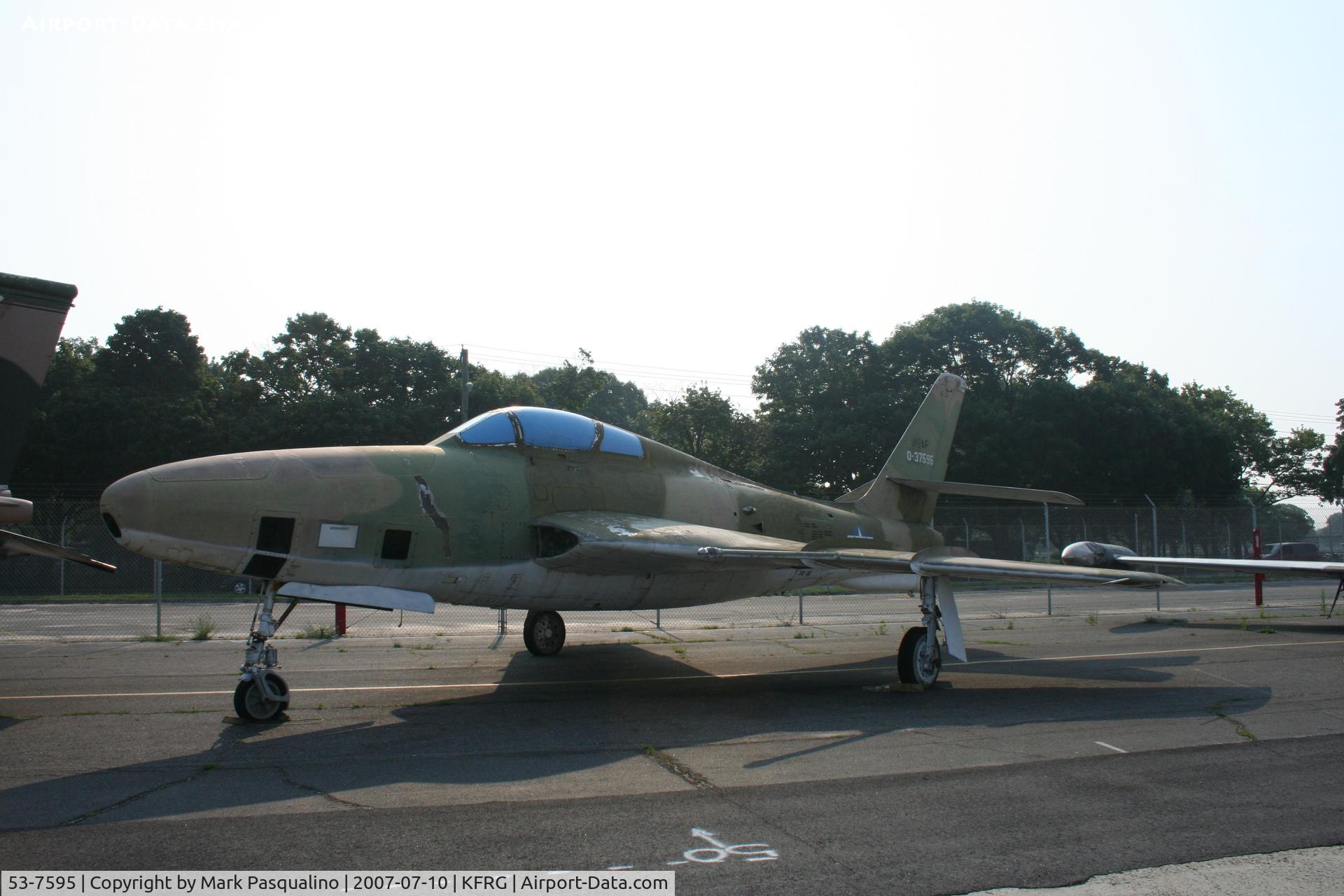 53-7595, 1953 Republic RF-84F Thunderflash C/N Not found 53-7595, RF-84F