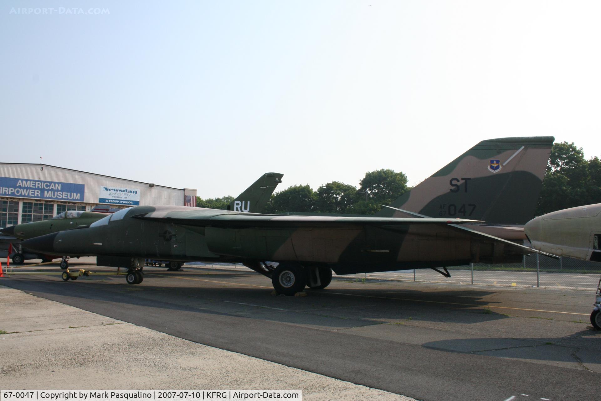 67-0047, 1967 General Dynamics F-111A Aardvark C/N A1-092, F-111A