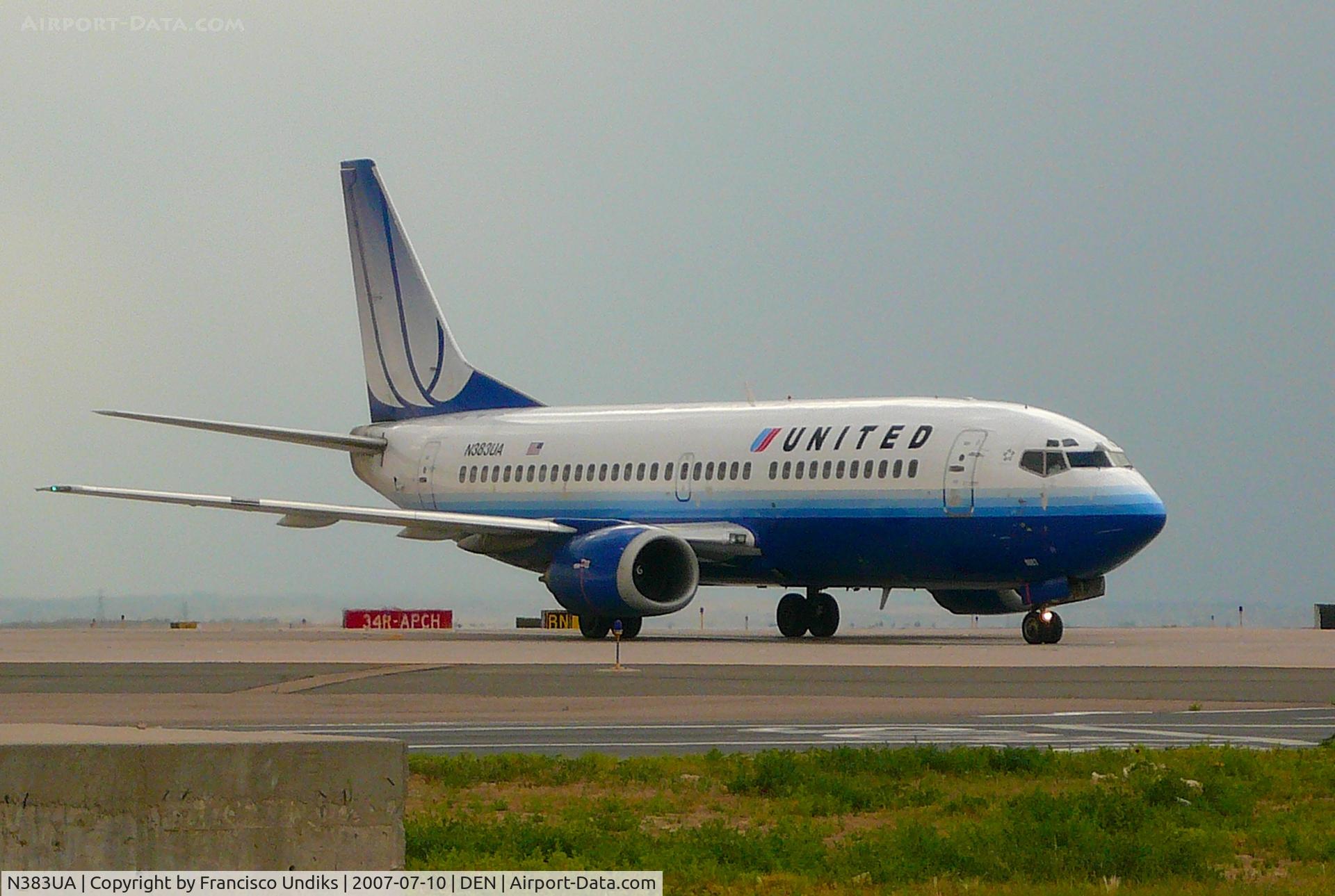 N383UA, 1990 Boeing 737-322 C/N 24658, United Airlines 737-300.