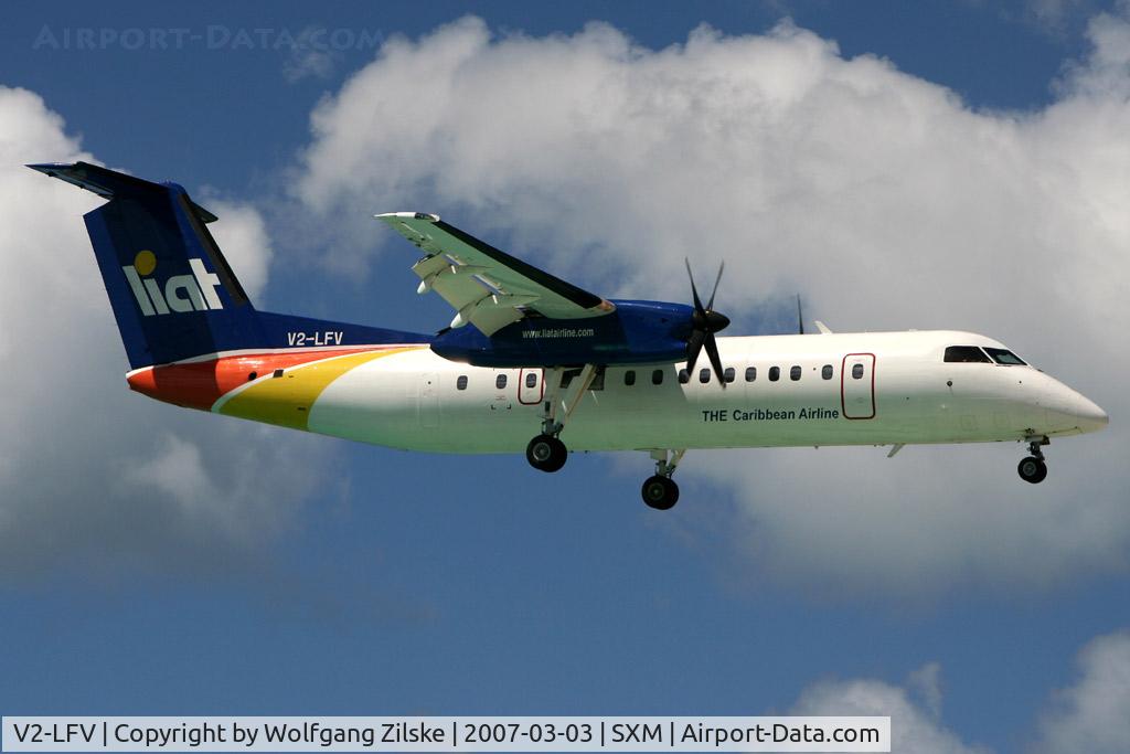 V2-LFV, 1991 De Havilland Canada DHC-8-311 Dash 8 C/N 283, visitor