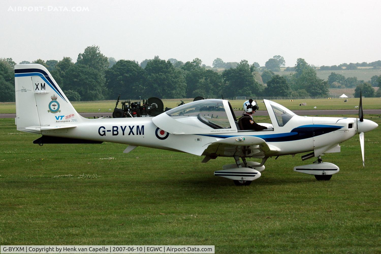 G-BYXM, 2001 Grob G-115E Tutor T1 C/N 82173/E, Tutor taxying to start air display
