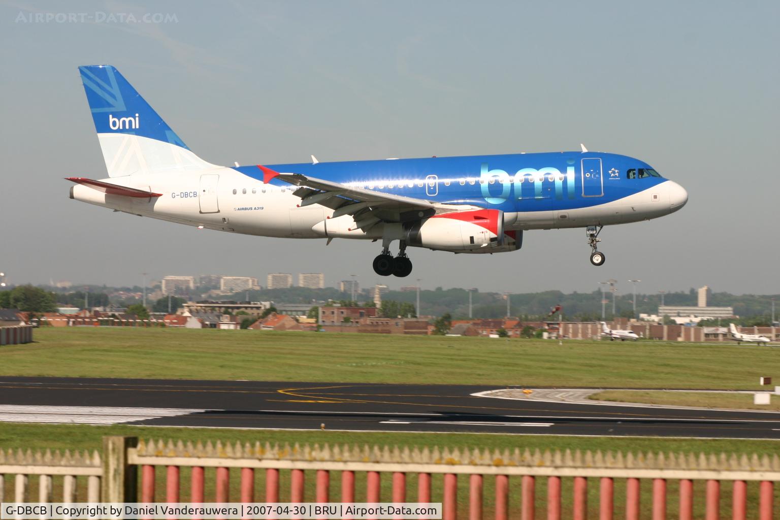 G-DBCB, 2004 Airbus A319-131 C/N 2188, flight BD145 is short to land on rwy 02