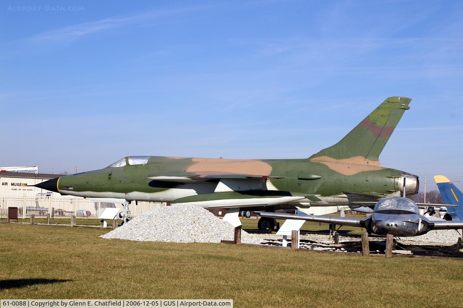 61-0088, 1961 Republic F-105D-15-RE Thunderchief C/N D283, F-105D at the Grissom AFB Museum