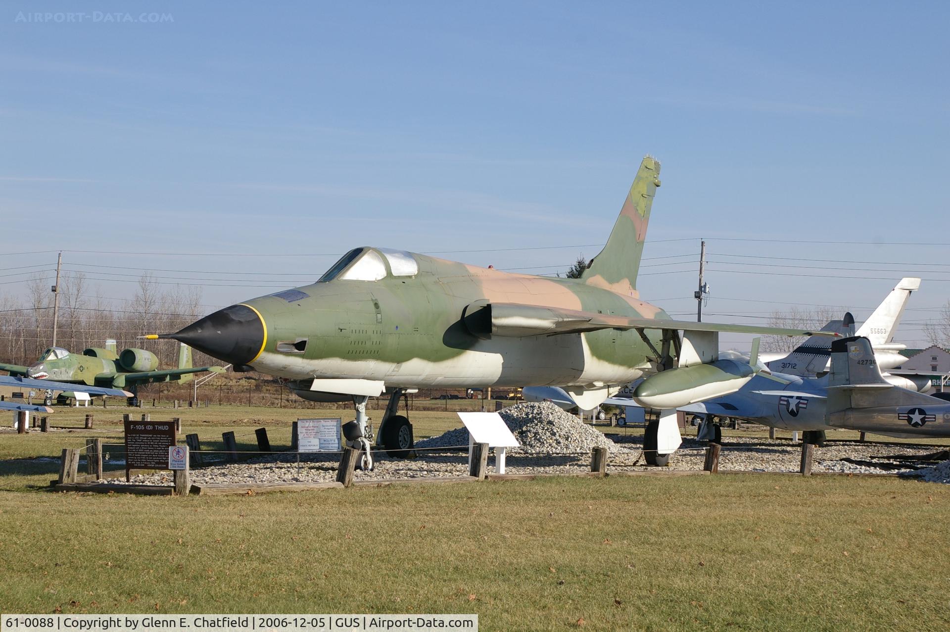 61-0088, 1961 Republic F-105D-15-RE Thunderchief C/N D283, F-105D at the Grissom AFB Museum