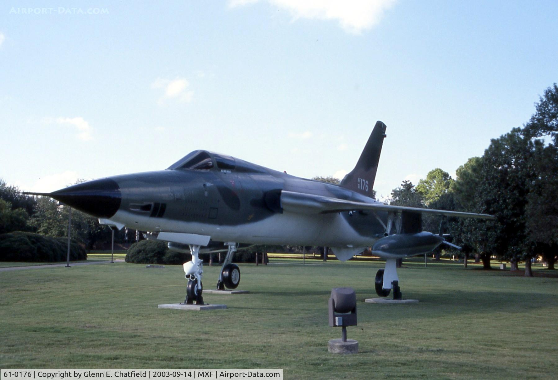 61-0176, 1961 Republic F-105-D-25-RE Thunderchief C/N D371, F-105D at the air park at Maxwell AFB