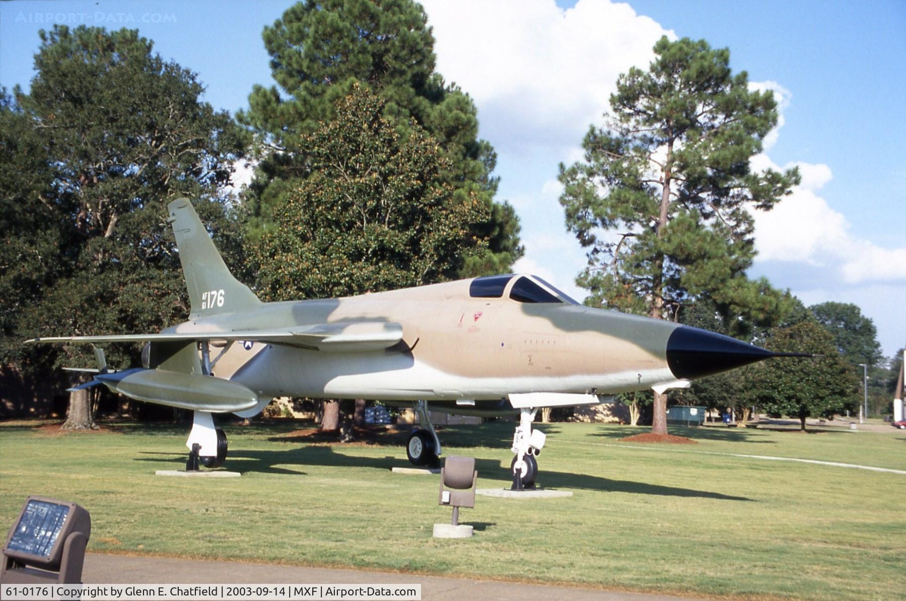 61-0176, 1961 Republic F-105-D-25-RE Thunderchief C/N D371, F-105D at the air park at Maxwell AFB