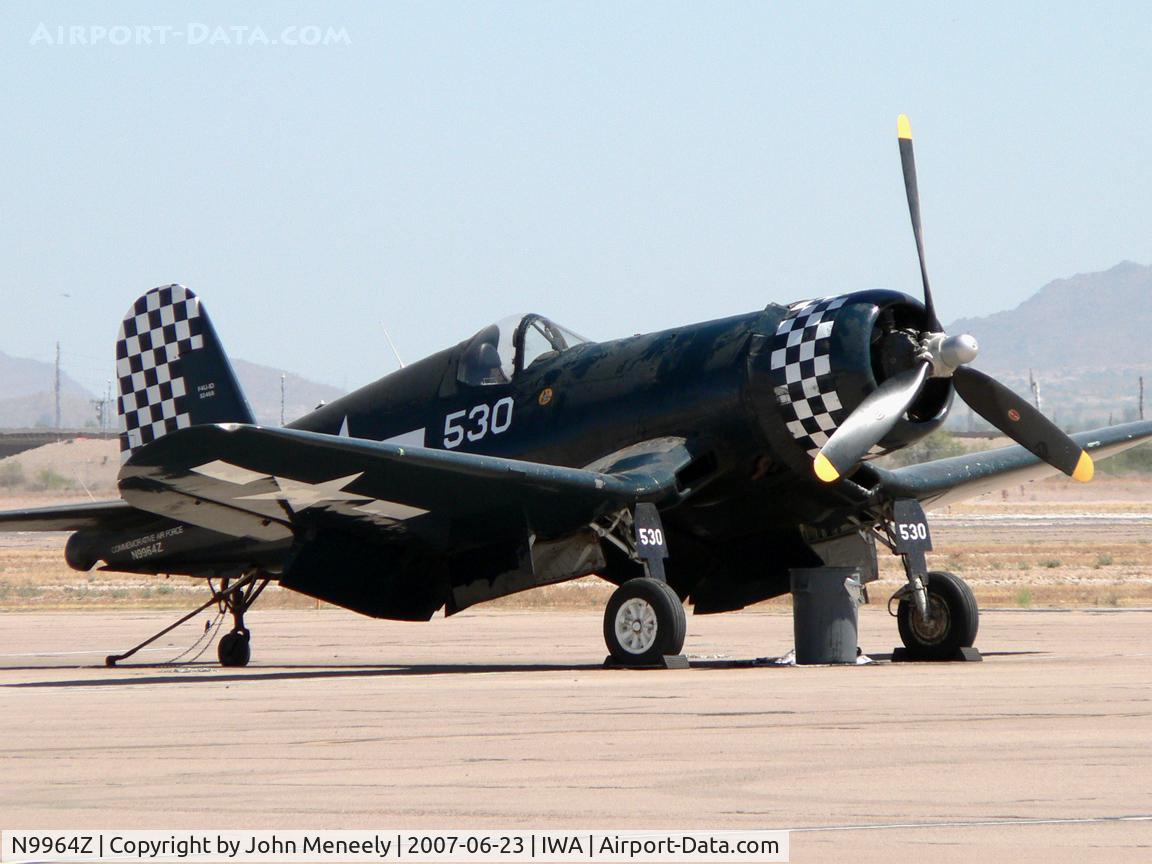 N9964Z, 1943 Goodyear FG-1D Corsair C/N 3729, Basking in the Arizona sunshine!