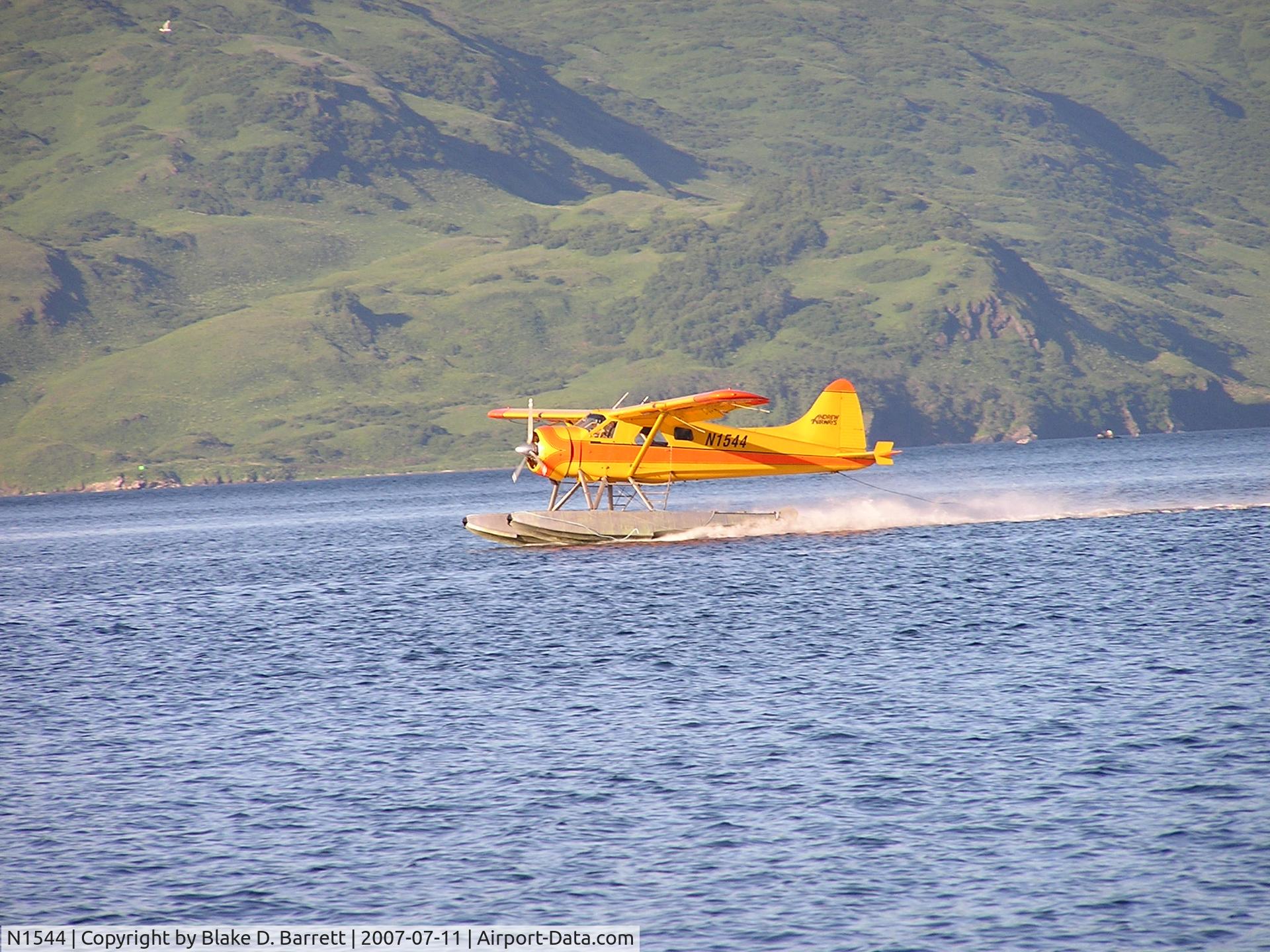 N1544, 1958 De Havilland Canada DHC-2 Beaver Mk.1 C/N 1230, Landing at Village Islands,Kodiak Alaska