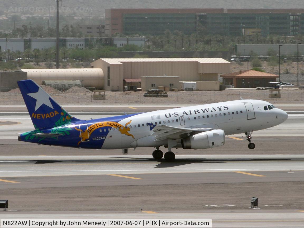N822AW, 2000 Airbus A319-132 C/N 1410, 