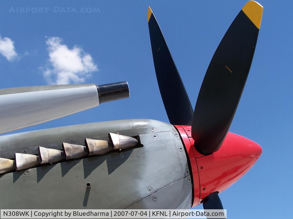 N308WK, 1945 Supermarine 361 Spitfire Tr9 C/N CBAF.4494, Gun and Nose