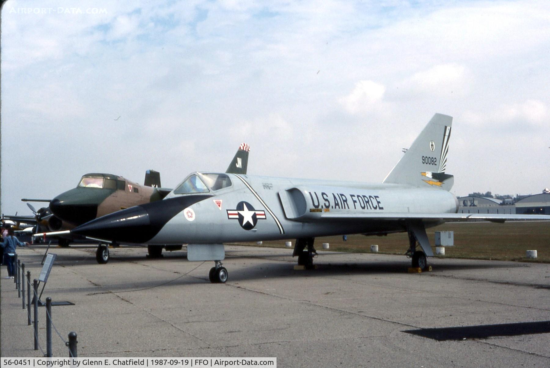56-0451, 1957 Convair F-106A Delta Dart C/N 8-24-01, F-106A at the National Museum of the U.S. Air Force. Marked as 59-0082.  Now at the Selfridge AFB museum