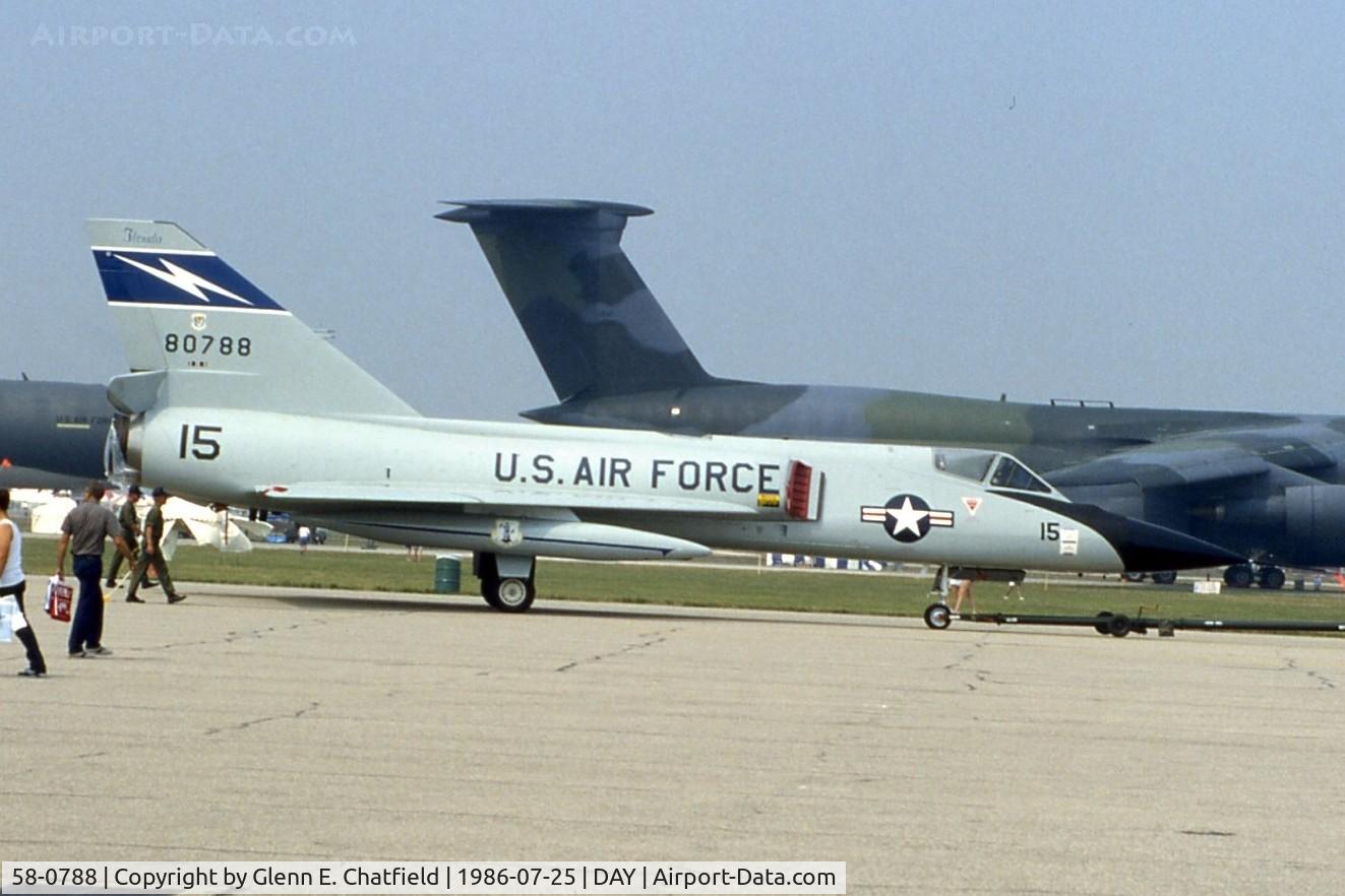 58-0788, 1958 Convair F-106A Delta Dart C/N 8-24-119, F-106A at the Dayton International Air Show