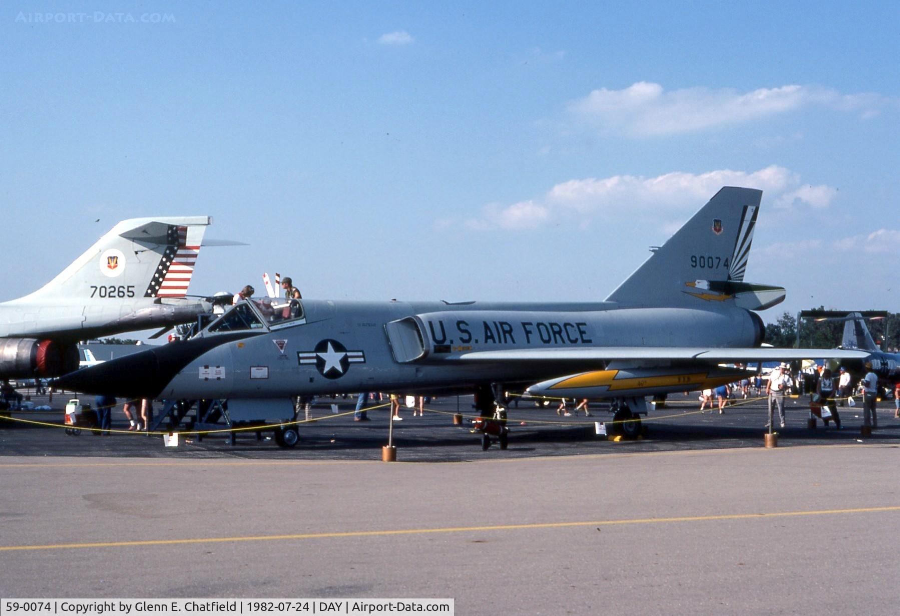 59-0074, 1959 Convair F-106A Delta Dart C/N 8-24-203, F-106A at the Dayton International Air Show