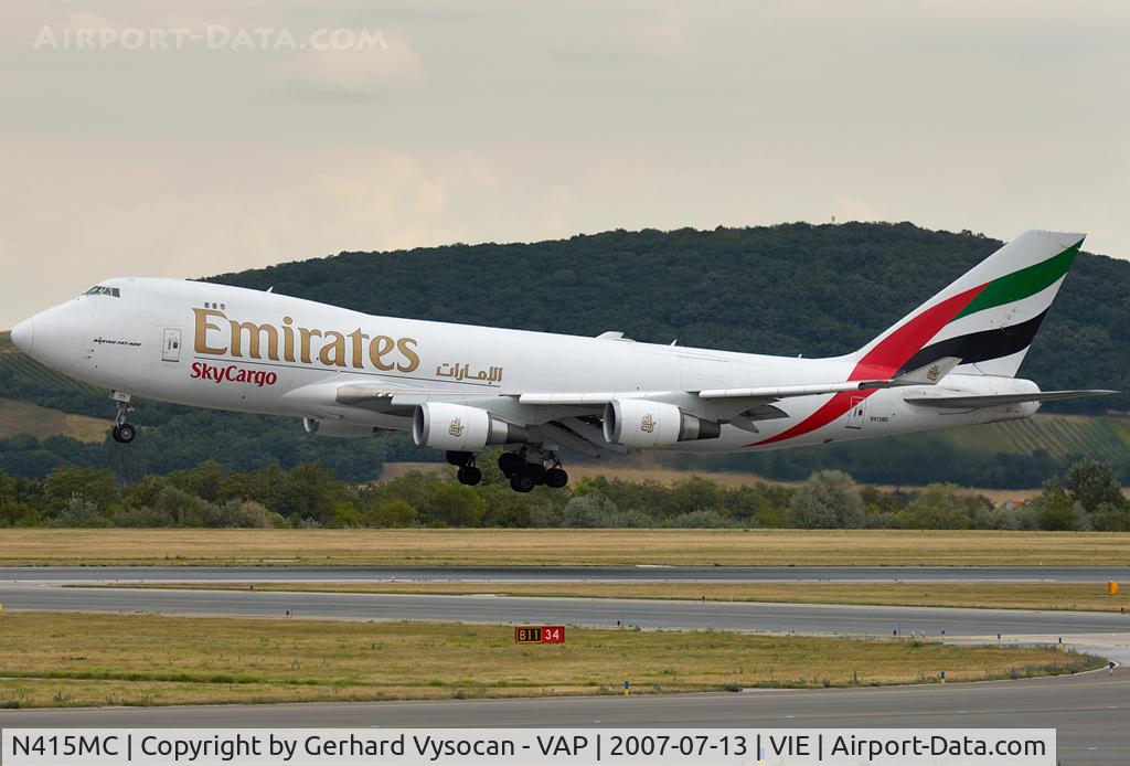 N415MC, 2002 Boeing 747-47UF C/N 32837, rare visitor