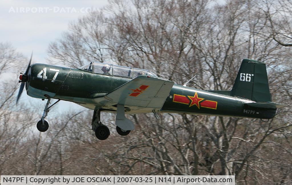 N47PF, 1983 Nanchang CJ-6A C/N 4032003, Leaving the Flying W