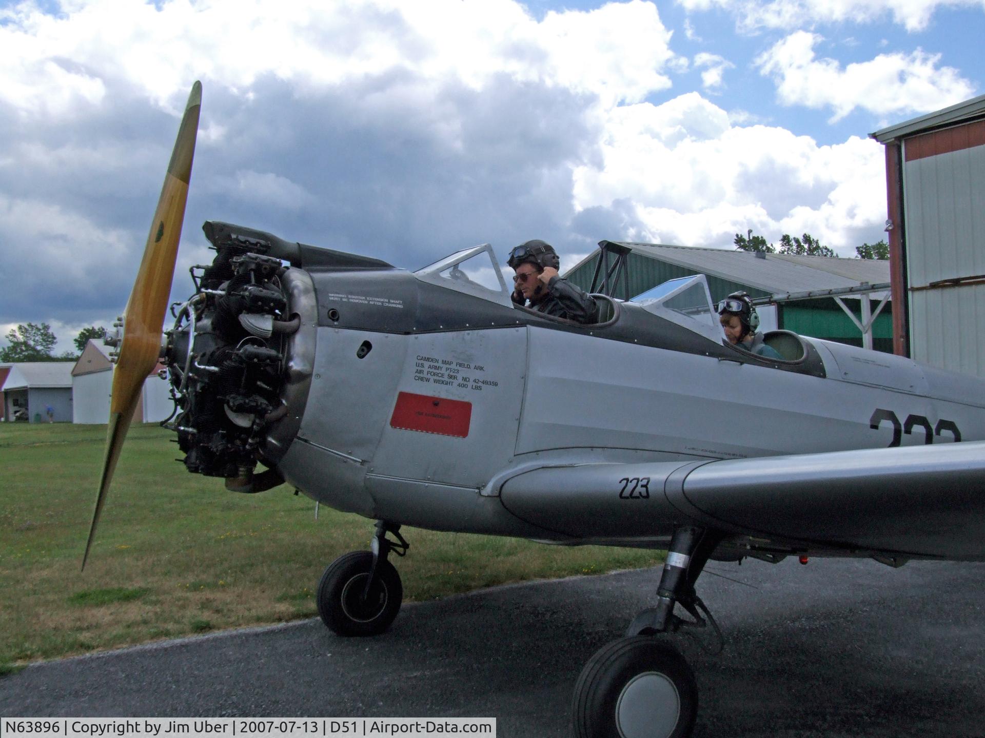 N63896, 1942 Fairchild (Howard) PT-23A Cornell (M-62C) C/N 383HO, Ready to go!