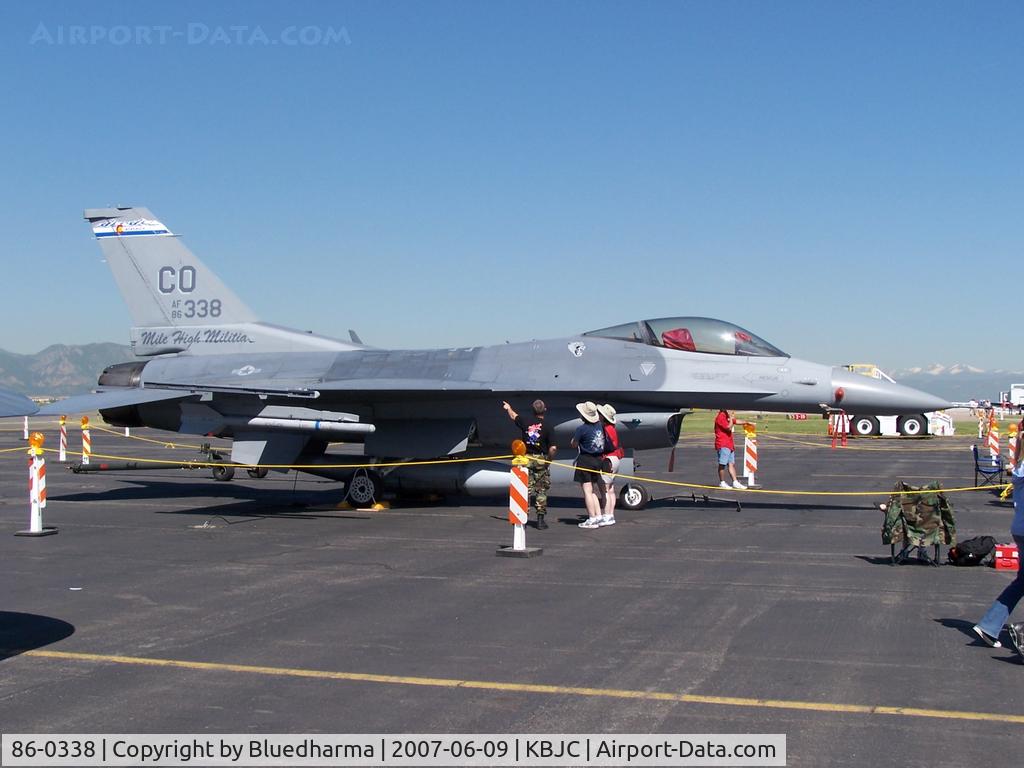 86-0338, 1986 General Dynamics F-16C Fighting Falcon C/N 5C-444, F-16 Side Profile