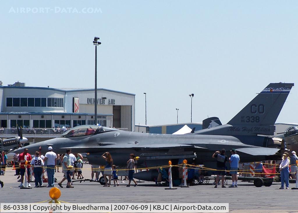86-0338, 1986 General Dynamics F-16C Fighting Falcon C/N 5C-444, F-16 Port side Profile