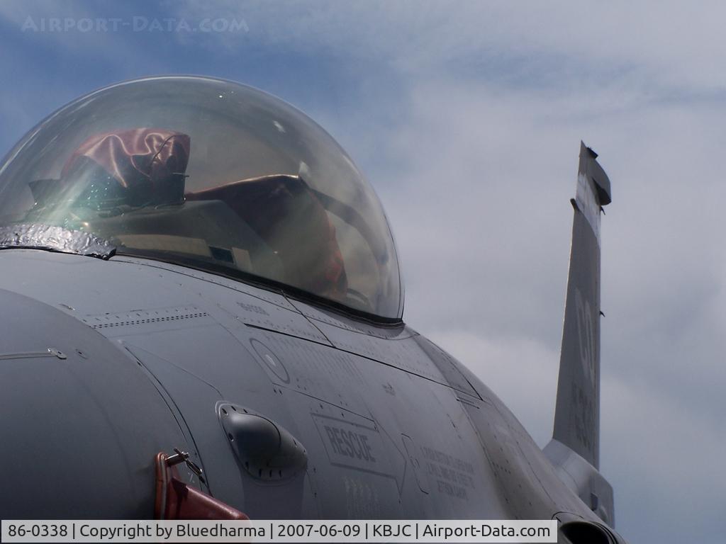 86-0338, 1986 General Dynamics F-16C Fighting Falcon C/N 5C-444, F-16 Port side Cockpit