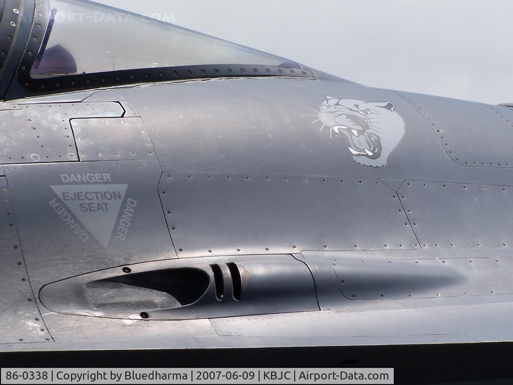 86-0338, 1986 General Dynamics F-16C Fighting Falcon C/N 5C-444, F-16 guns