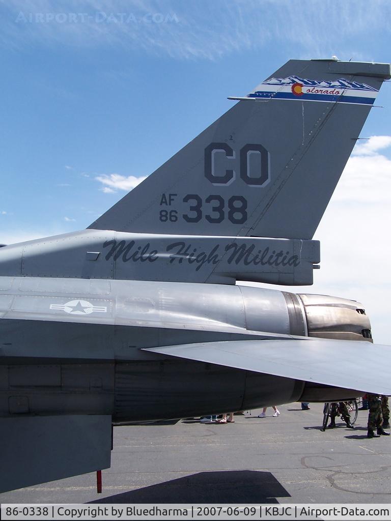 86-0338, 1986 General Dynamics F-16C Fighting Falcon C/N 5C-444, Port Tail Detail