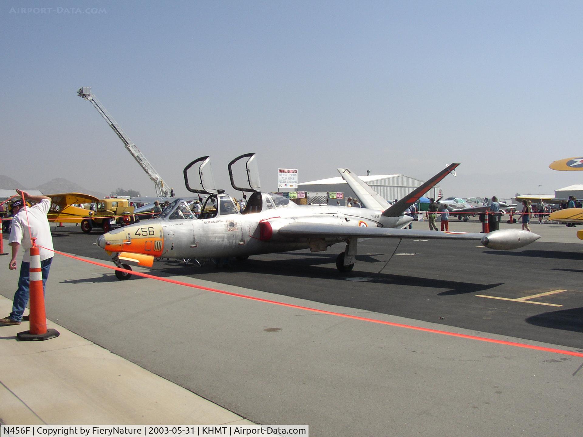 N456F, 1966 Fouga CM-170 Magister C/N 456, Super Fouga on static display at Hemet-Ryan Airshow