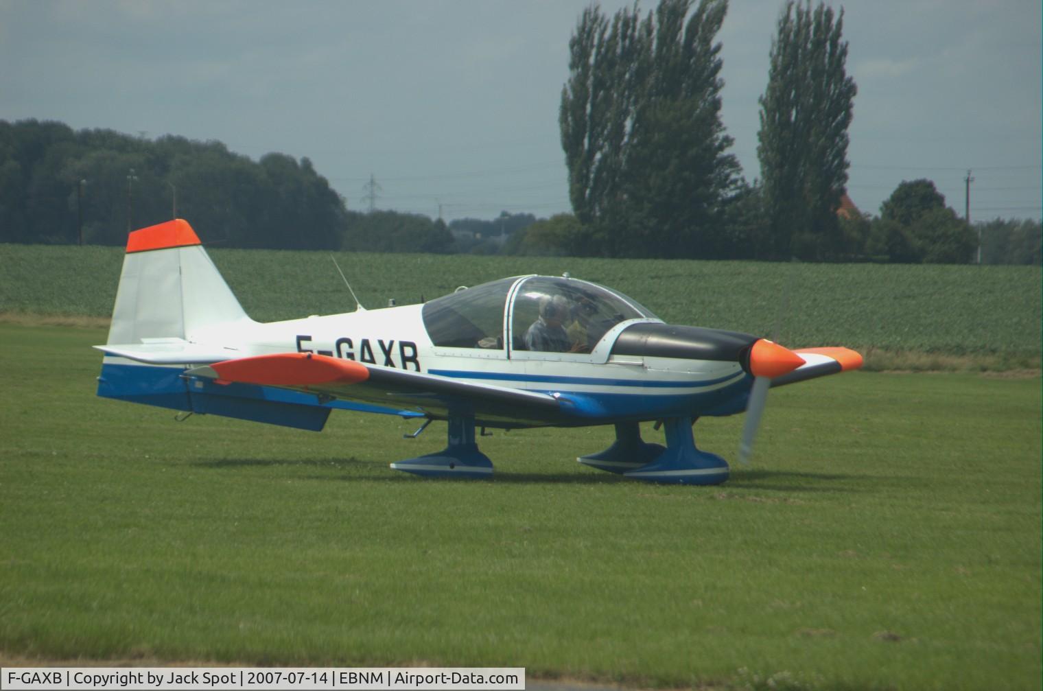F-GAXB, Robin R-2160 Alpha Sport C/N 113, Picture taken at Namur Suarlée (Belgium)