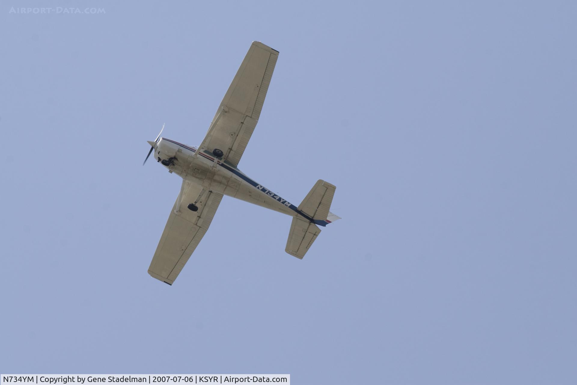N734YM, 1977 Cessna 172N C/N 17269221, Take Off/Heading 270 Degrees