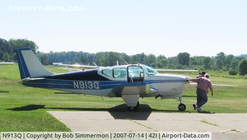 N913Q, 1962 Beech 35-A33 Debonair C/N CD-378, At the Zanesville, OH fly-in breakfast & lunch