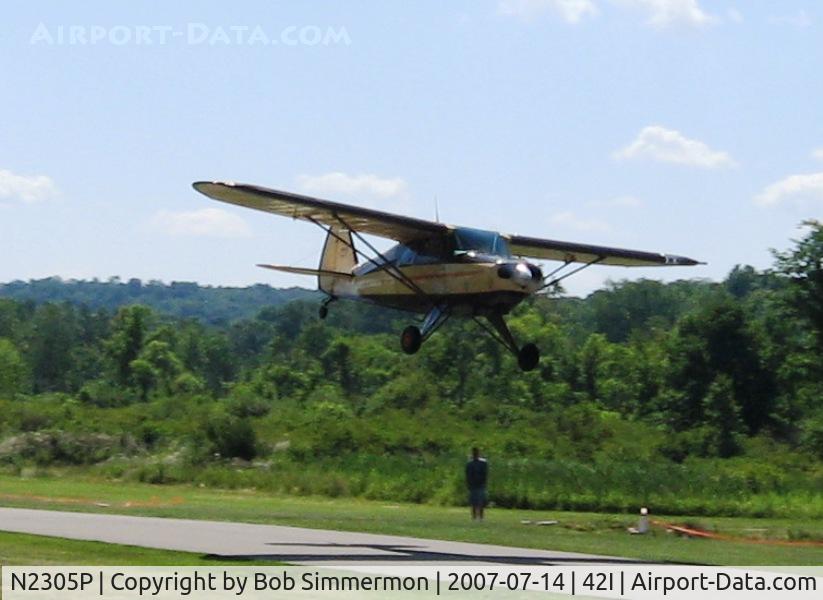 N2305P, 1955 Piper PA-22-150 C/N 22-2716, At the Zanesville, OH fly-in breakfast & lunch