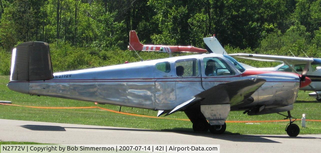 N2772V, 1947 Beech 35 Bonanza C/N D-164, At the Zanesville, OH fly-in breakfast & lunch