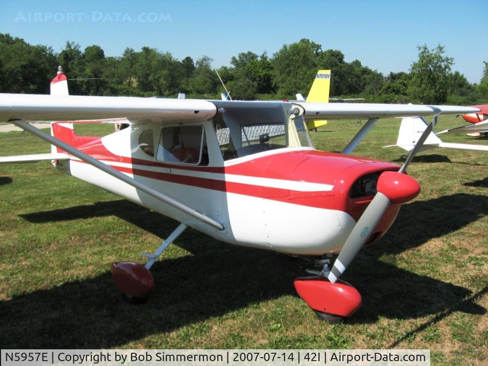 N5957E, 1959 Cessna 150 C/N 17457, At the Zanesville, OH fly-in breakfast & lunch