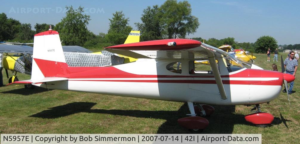 N5957E, 1959 Cessna 150 C/N 17457, At the Zanesville, OH fly-in breakfast & lunch