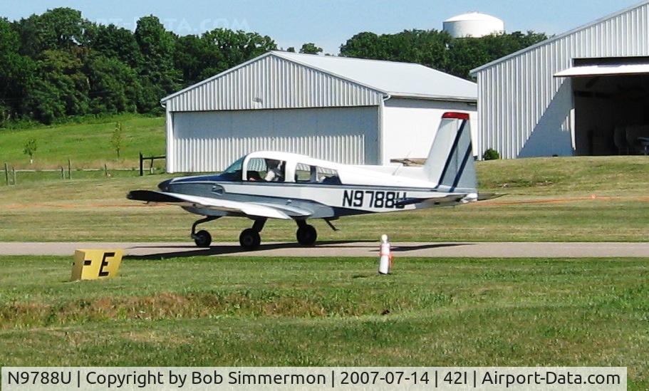 N9788U, 1976 Grumman American AA-5A Cheetah C/N AA5A-0188, Arriving at the breakfast/lunch fly-in at Zanesville, OH.