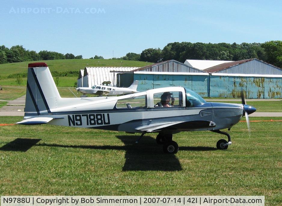 N9788U, 1976 Grumman American AA-5A Cheetah C/N AA5A-0188, At the Zanesville, OH fly-in breakfast & lunch