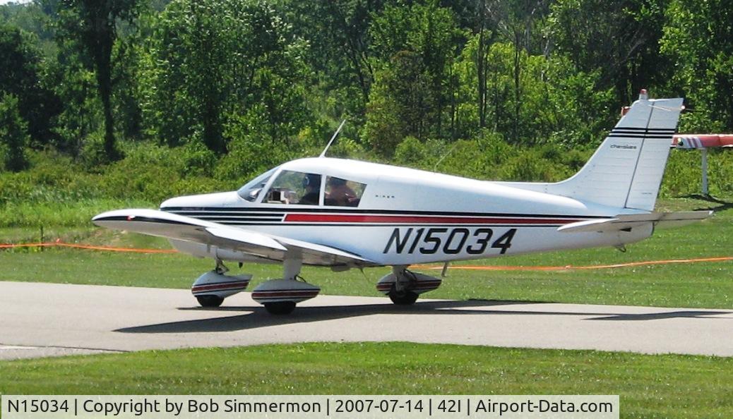 N15034, 1972 Piper PA-28-140 C/N 28-7225557, At the Zanesville, OH fly-in breakfast & lunch