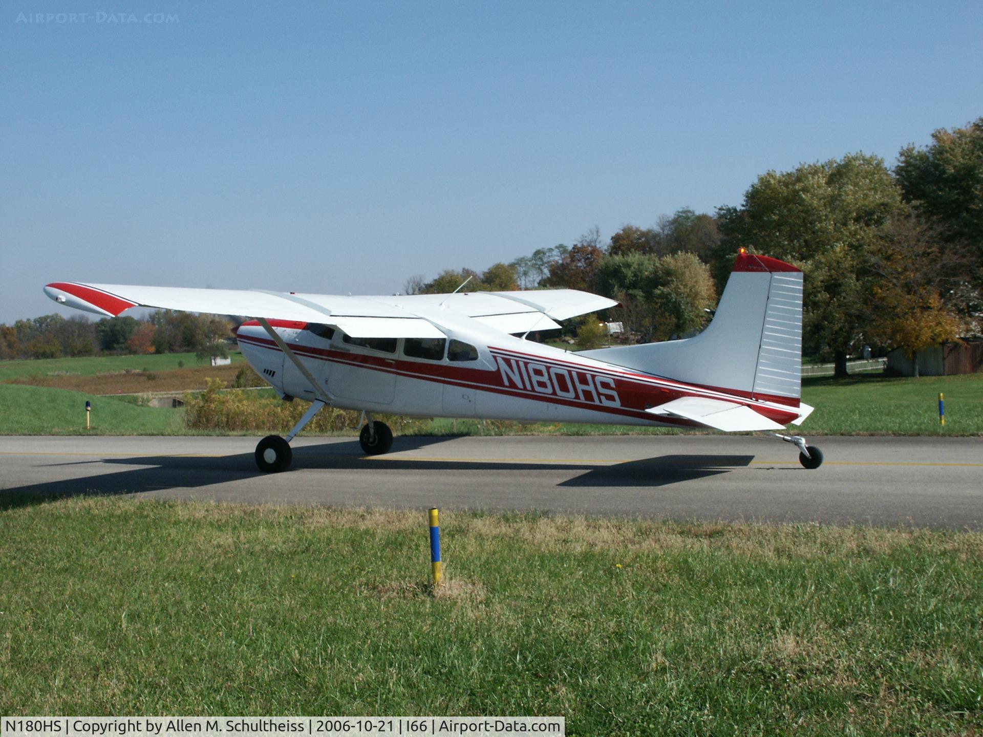 N180HS, 1975 Cessna 180J C/N 18052597, Van Jones II getting ready for takeoff